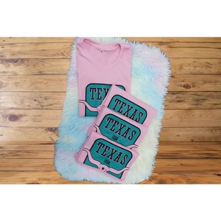 T-SHIRT country feminina rosa Texas promoção