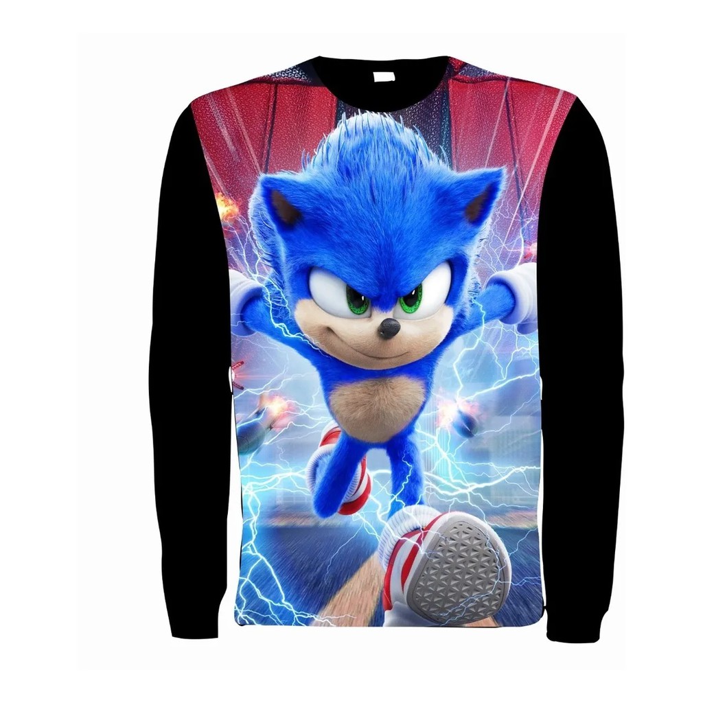 Camiseta - sonic - correndo - raio