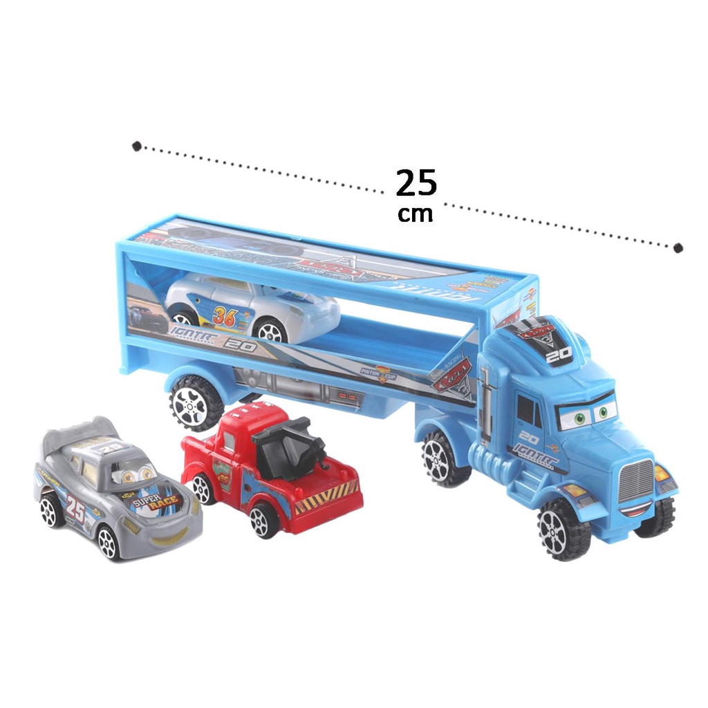 Caminhão Carreta Cegonheira Cegonha + 2 Carrinhos Brinquedo Infantil  Meninos Promoção - Escorrega o Preço