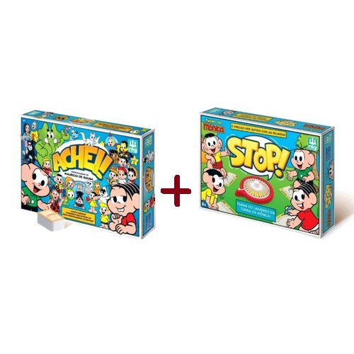 Kit Jogos Infantil Educativo Turma Da Mônica 1 Jogo Achei 1 Jogo Stop Nig Shopee Brasil 7299