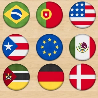 Bottom 4,5cm Bandeira Brasil e Outros