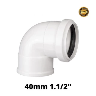 Cotovelo Joelho para Esgoto Com Anel para Sifão 40mm ou 1.1/2" 90° PVC