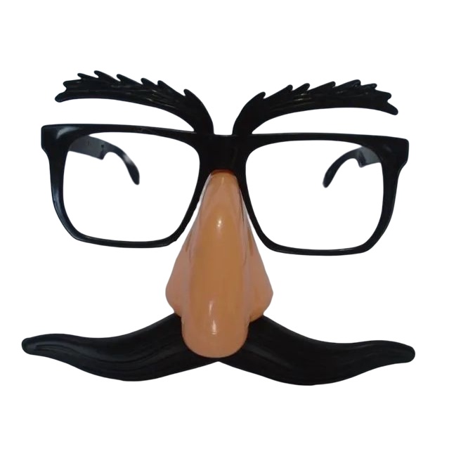 Óculos Com Bigode Nariz E Sobrancelha Briquedo Articulado