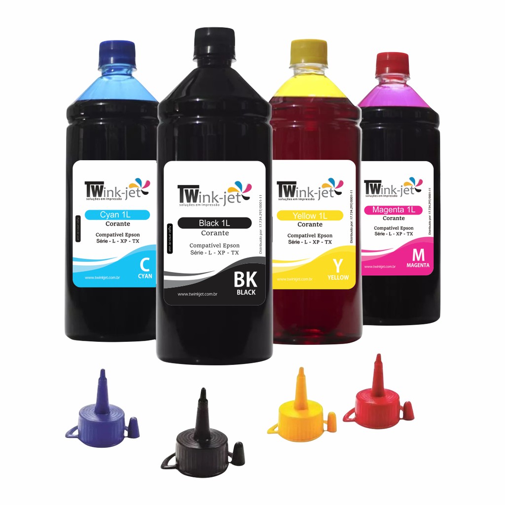 Tinta Para Epson Kit 4 Refil Tw Inkjet L3110 L3150 L5190 4 Litros Shopee Brasil