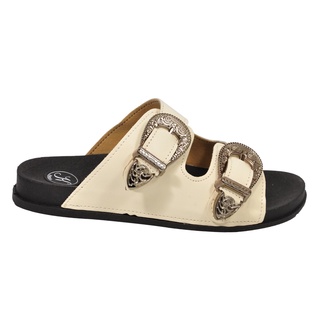 Sandalia feminina Birken Papete coutry com fivelas em abs TN117 SL/PRETA