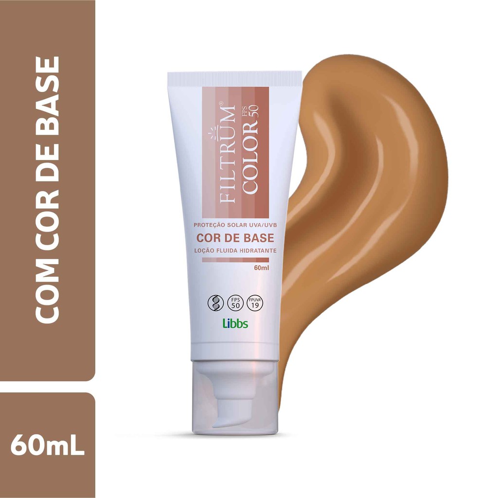 Protetor Solar Filtrum Color Cor de Base FPS 50 com 60ml | Shopee Brasil