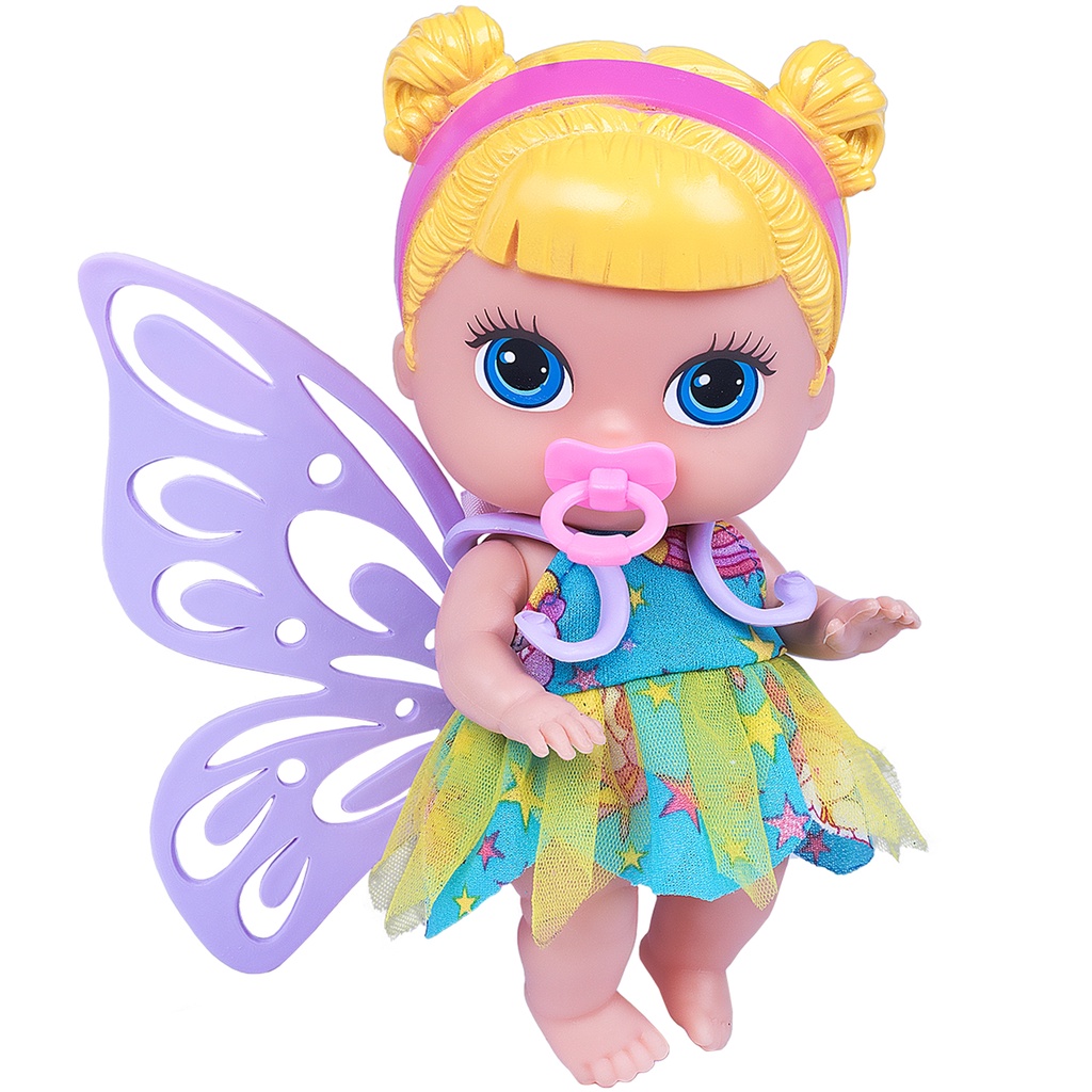 Boneca Bebe Fadinha Baby's Collection Mini Fada Com Asa - Super Toys