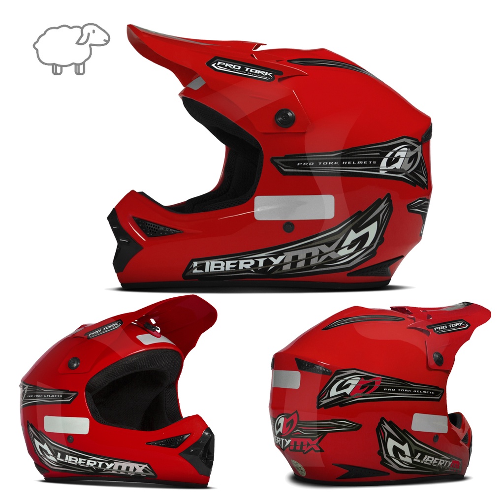 Capacete De Motocross Trilha Cross Enduro Pro Tork Liberty Mx Pro Barato Masculino Feminino Resistente Vermelho