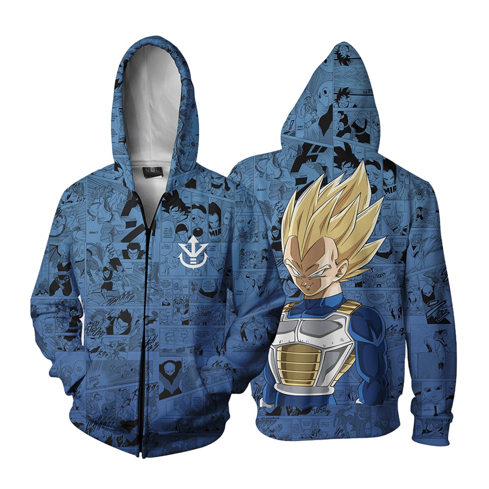 Blusa De Moletom Dragon Ball Vegeta Super Saiyajin Blue Anime