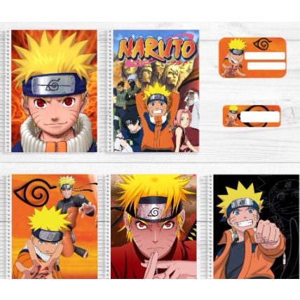 Adesivo Escolar Kit Capa De Caderno Etiquetas Naruto Shopee Brasil