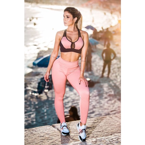 Conjunto Calça E Top Roupa De Academia Fitness Feminino