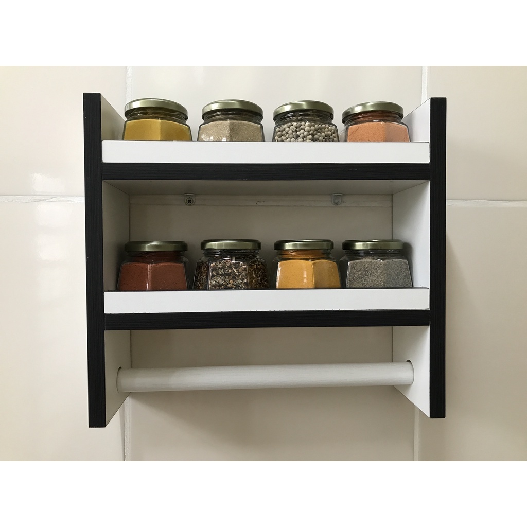 Nicho Temperos Cozinha, Condimentos, MDF BRANCO ou BCO BORDA PRETO ...