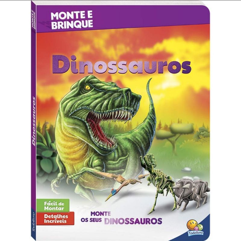 Livro - Faça E Brinque : Dinossauro - 3D - Pikoli Brinquedos