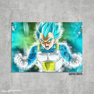 Quadro Dragon Ball Goku Super Sayajin Blue 43x63cm - MDF