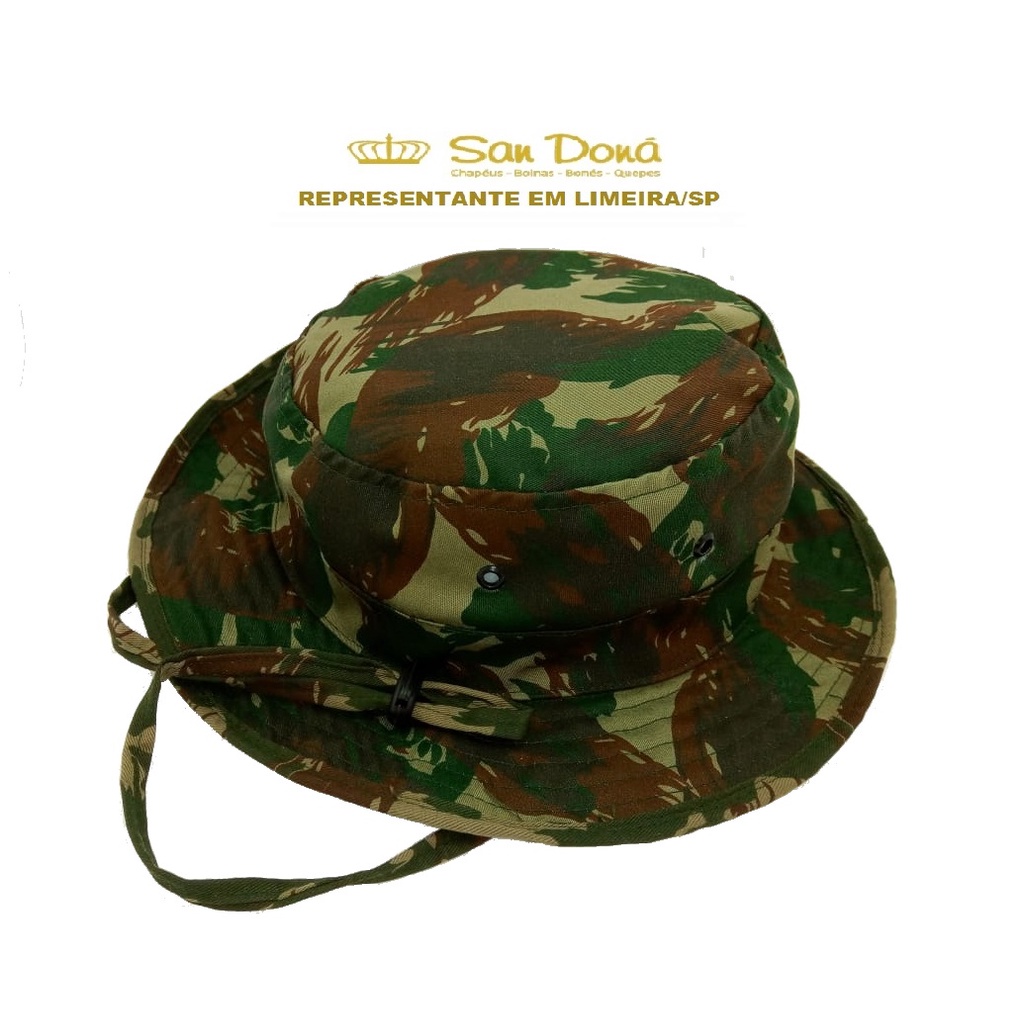 Chapéu Gorro Selva Militar Camuflado 1ª Linha Original San Dona cor 039