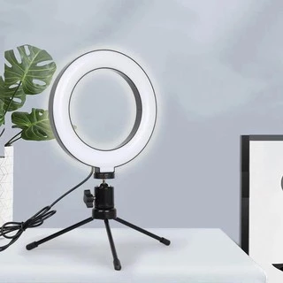 Ring Light De Mesa Iluminador De Led Tripé 6 Polegadas 16cm em Oferta na Shopee