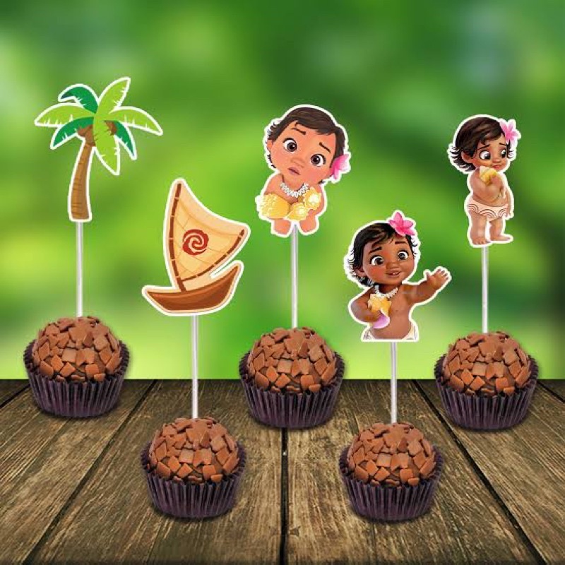 100 Topper Doce Moana Baby Palito Brigadeiro | Shopee Brasil