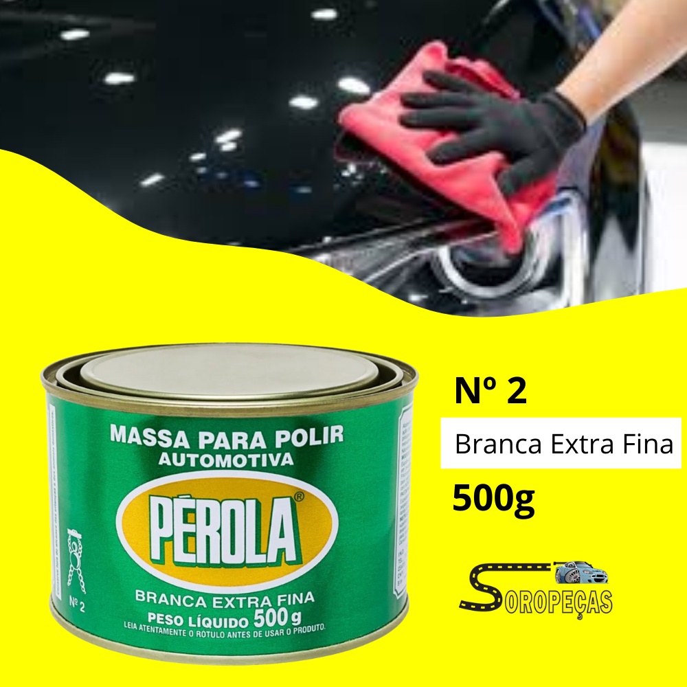 Massa para Polir Automotiva N2 Extra Fina Perola Pasta Polidora Tira ...