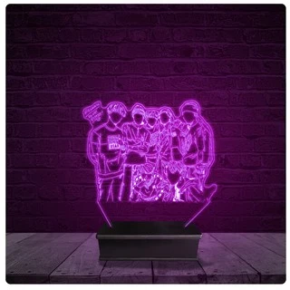 Luminária e Abajur Acrílico Led - BTS Banda 03