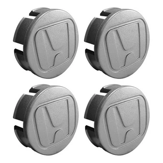 Jogo Calota Miolo Meio Roda Honda Civic 2004 2005 Prata 58mm