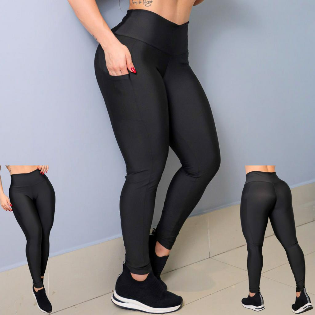 Legging preta hot sale com detalhes