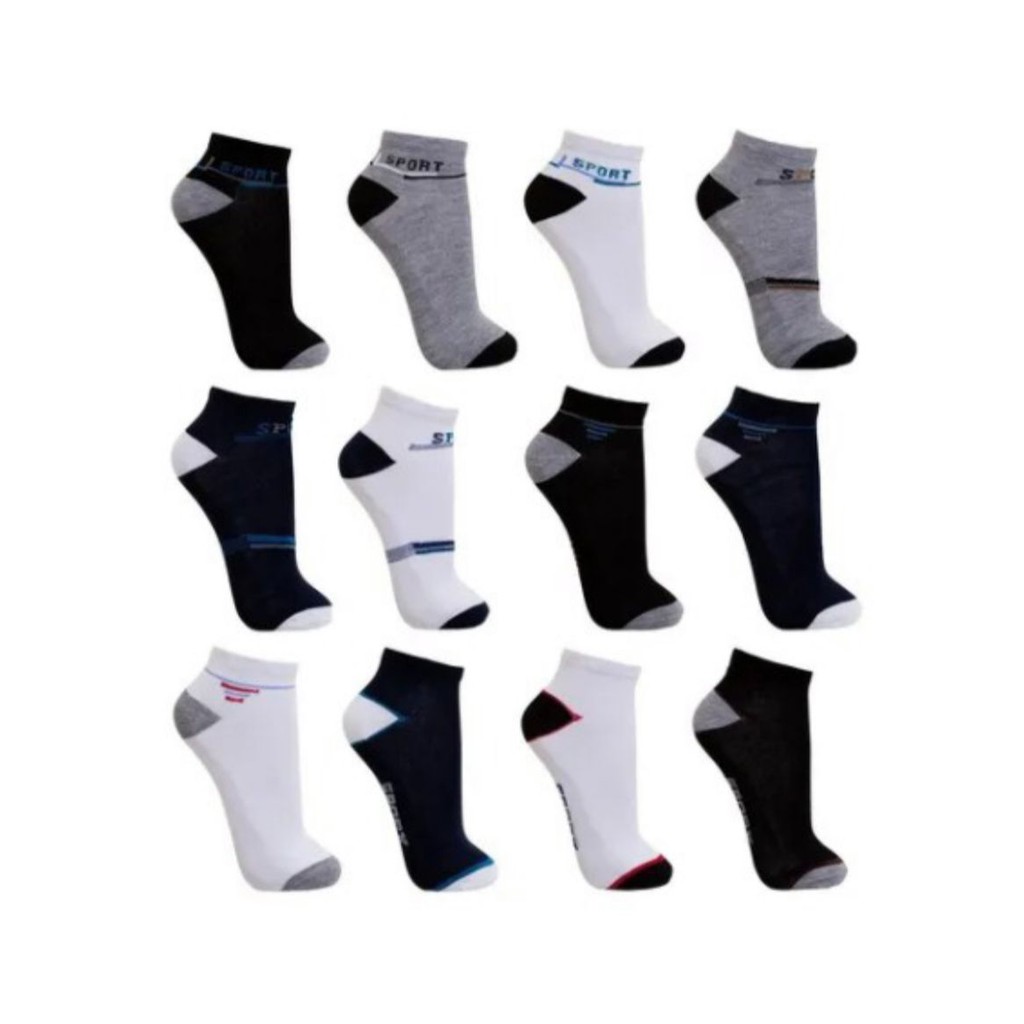 Kit 12 Pares Meias Masculina Cano Médio Soquete Estampadas 40 Ao 46 ENVIO 24H