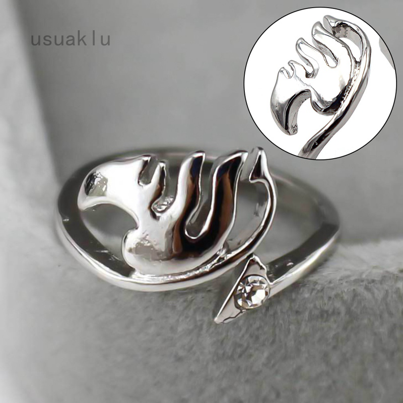 Women Anime Fairy Tail Natsu Lucy Guild Finger Ring Alloy Cosplay