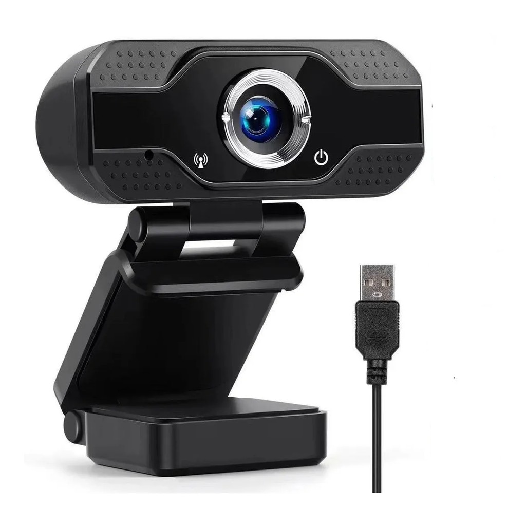 Camera Webcam Full HD USB Mini Camera 360° Com Microfone e Suporte Para  Monitor