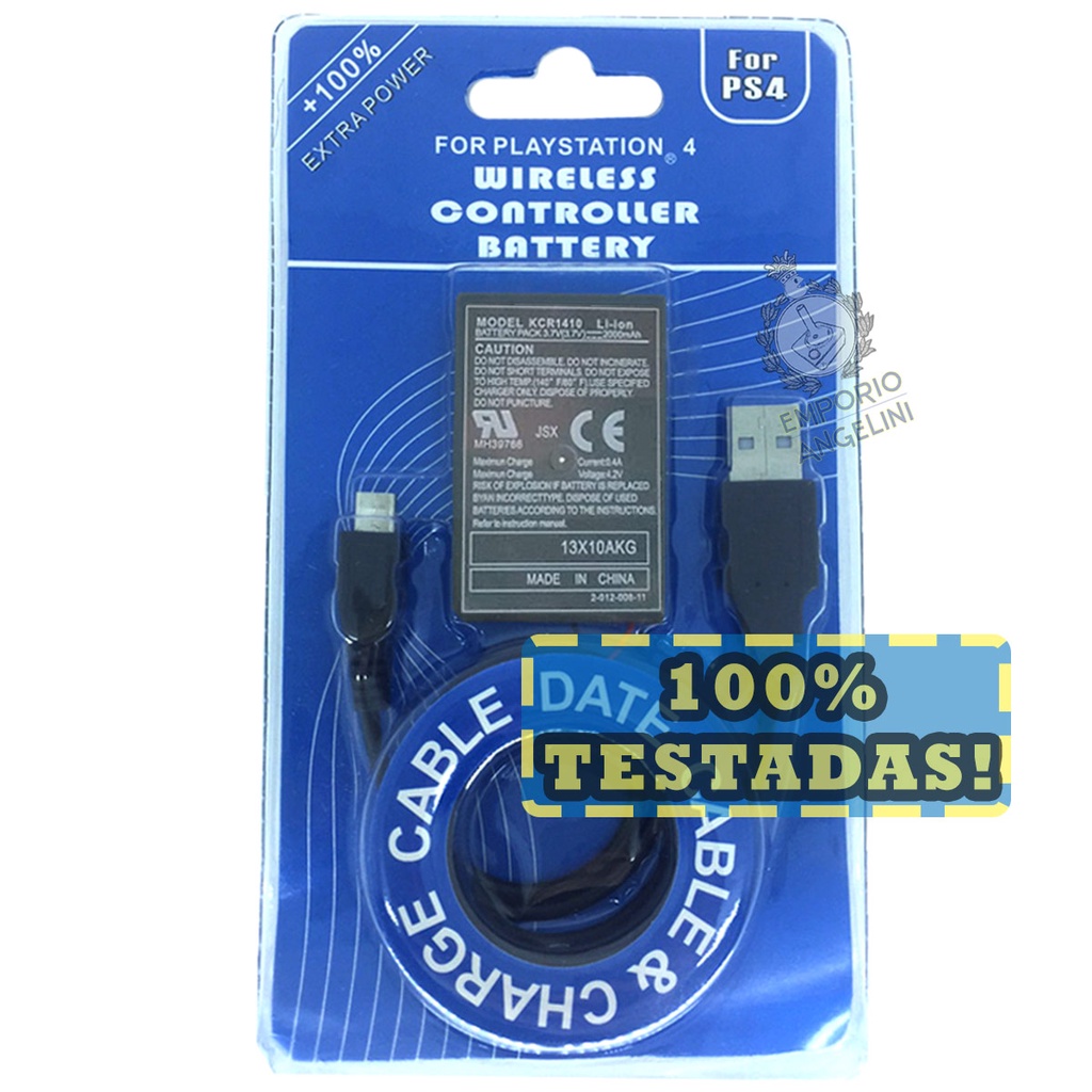 Bateria Controle Playstation 4 Ps4 + Cabo Usb 100% Testada c/ Nota Fiscal