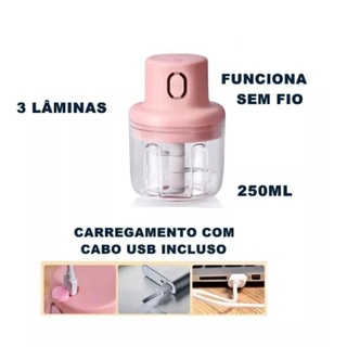 Mini Moedor Alho Elétrico Sem Fio Cortador De Legumes Triturador De Alimentos Chopper Cozinha