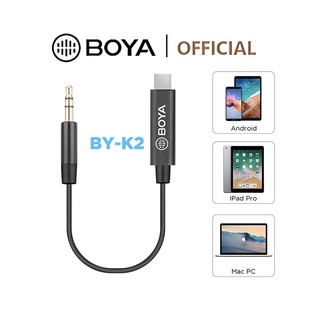 BOYA BY-K2 Conversor Adaptador USB Tipo-C De 3,5 Mm TRS (Macho) Para Android/iPad /