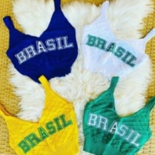 kit 2croped da copa kit com 2 top do brasil em Oferta na Shopee