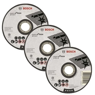 Discos de Corte 180mm p/ Inox Bosch Kit com 3 Expert for Inox 7"