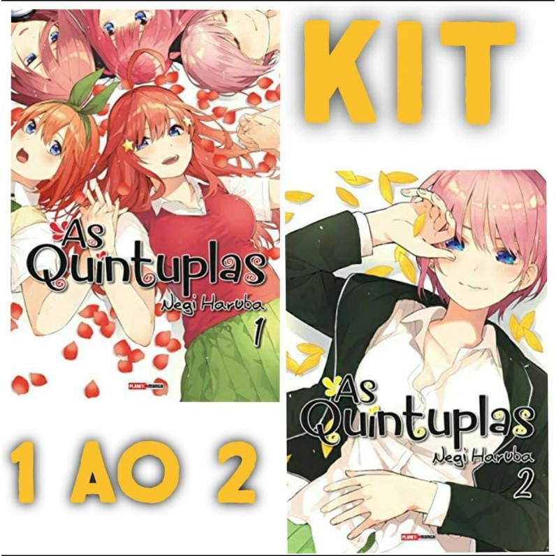 Mangá As Quíntuplas 1 ao 9 (volumes avulsos) Lacrado - Em Português - As  Quintuplas