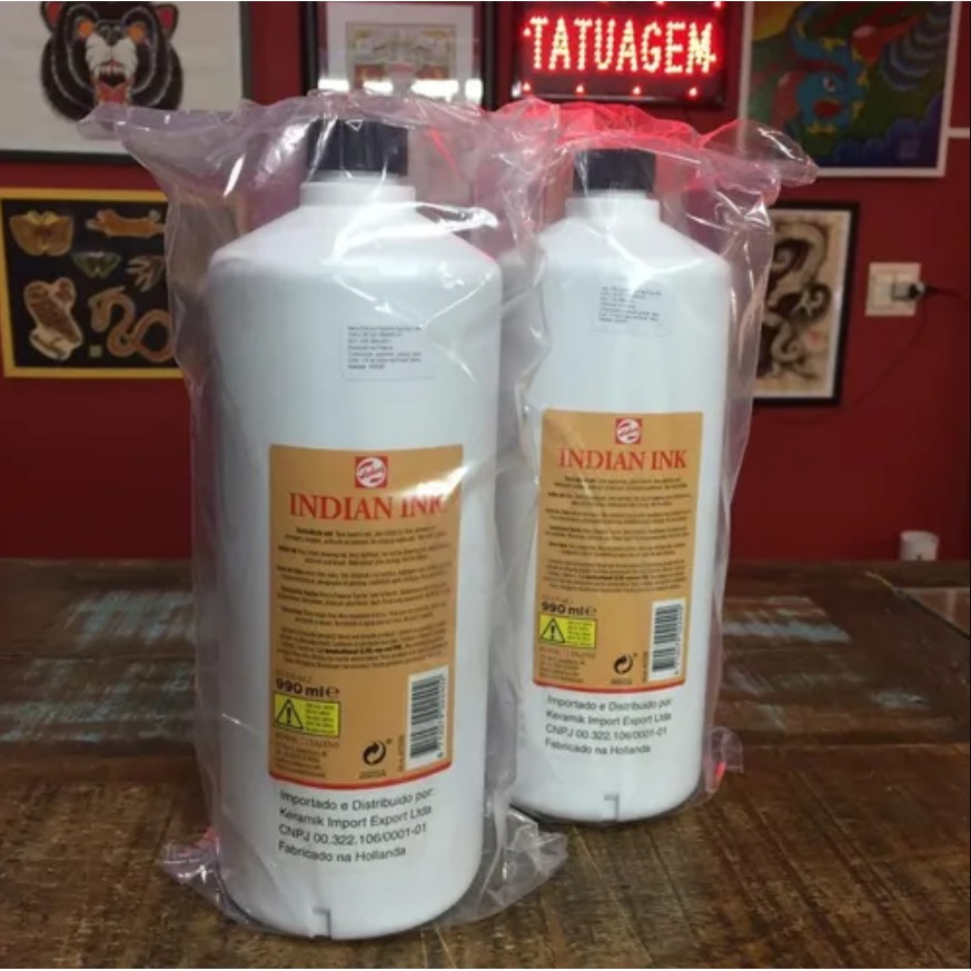 Tinta Preta Indian Ink Talens 990ml Para Tatuagem Tattoo | Shopee Brasil