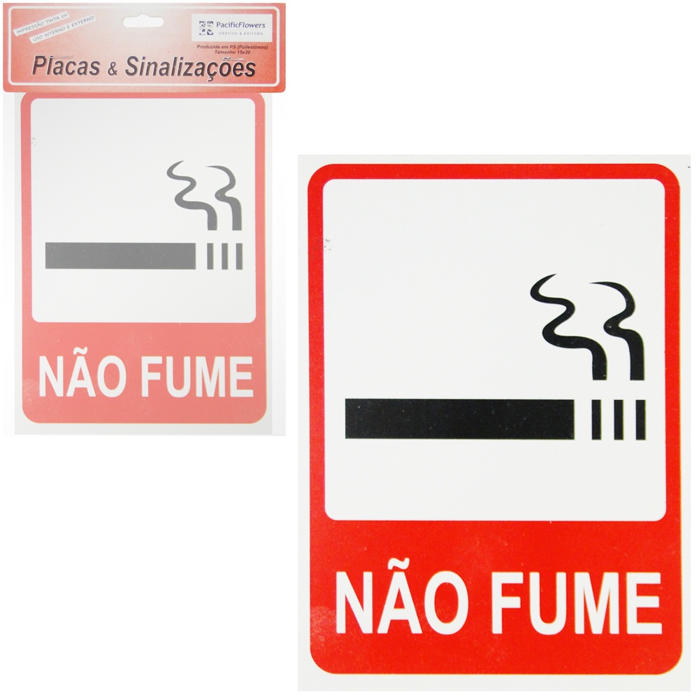 Placa SinalizaÇÃo Indicativa Nao Fume Shopee Brasil 