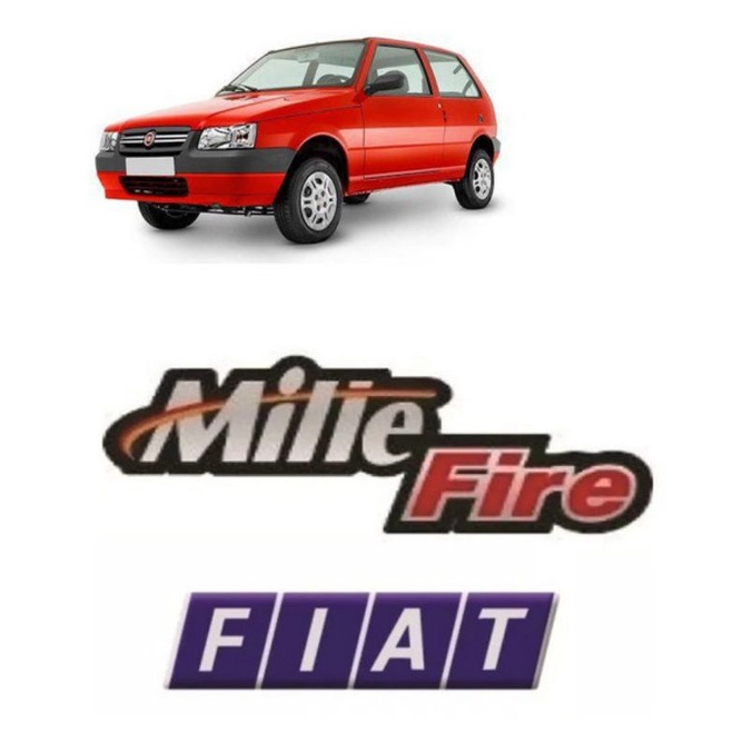 Kit Adesivos Fiat Uno Mille Ep 1.0 I.e Emblemas Resinado