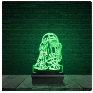 Luminária Abajur Acrílico Led - R2D2 Star Wars