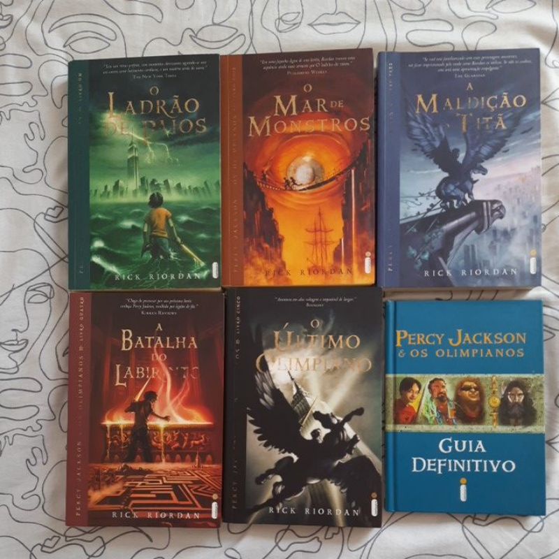 Coleção Completa 5 Volumes Percy Jackson E Os Olimpianos Capas Originais Guia Definitivo