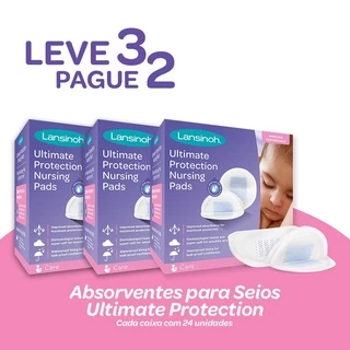 Absorventes amamentação  Ultimate Protection Lansinoh - Leve 3 Pague 2 em Oferta na Shopee