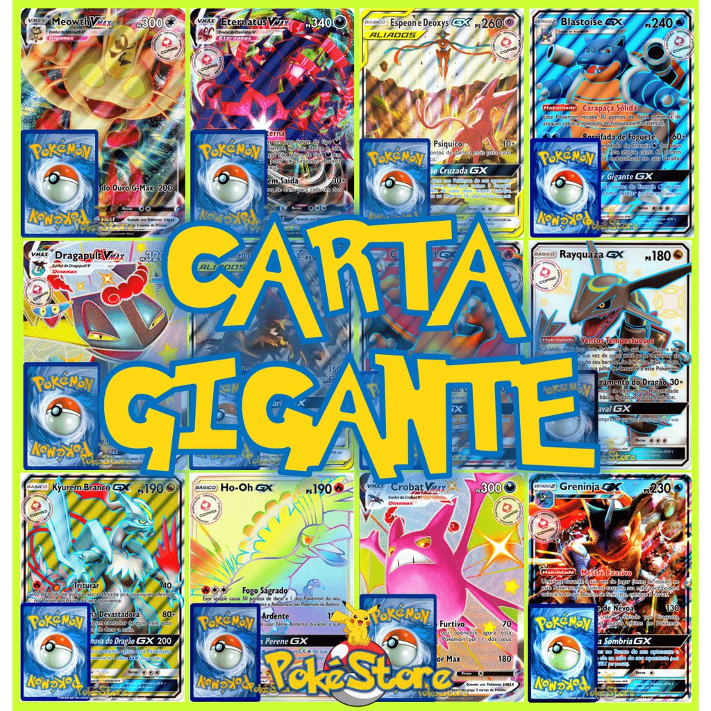 Carta Gigante Pokemon Diversos Modelos Tamanho Jumbo Original Copag  Português Diversas Opções Pronta Entrega