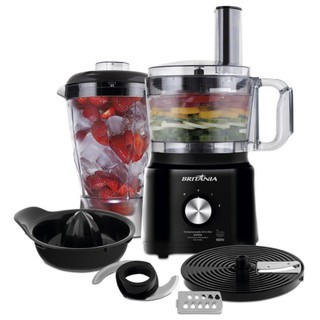 Multiprocessador Britânia All In One 900W BMP900BP Black Turbo Liquidificador Preto 220v