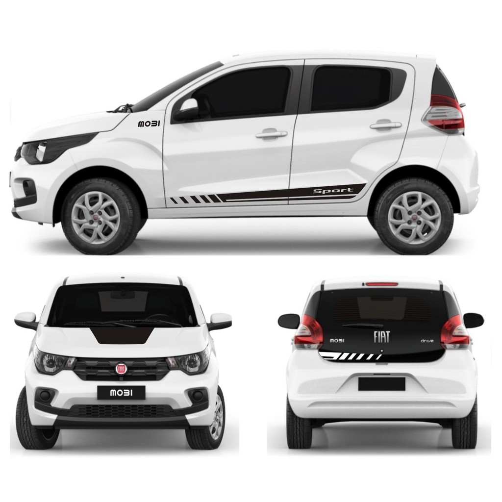 Adesivo Para Carro Fiat Mobi Mbc1 Lateral Capo Traseira Para Modelos ...