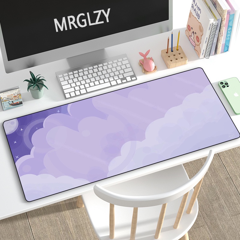 40X90CM Almofada De Rato Anime Grande XXL Fofo Kawaii Purple Mousepad Acessórios De Jogo Laptop Gamer