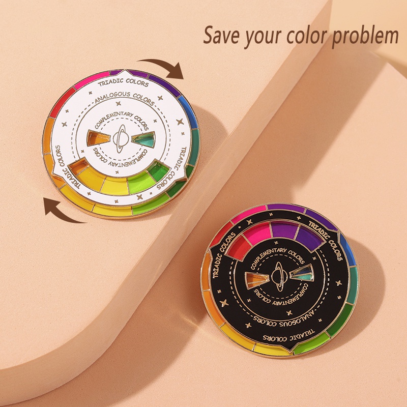 Pin Pino Esmalte Bússola Colorido Formal Personalizado Chapéu Broches Bolsa Lapela Badge Jewelry Gift Para Amigos De Belas Artes