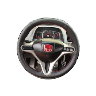 Capa de Volante Costurada Premium New Civic SI (L. Vermelha)