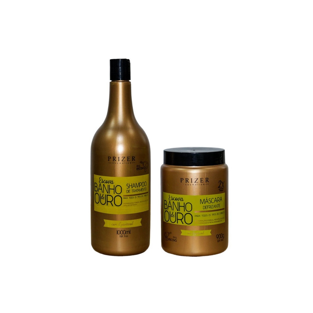 BANHO DE OURO - SHAMPOO 1L + MÁSCARA 900G | Shopee Brasil