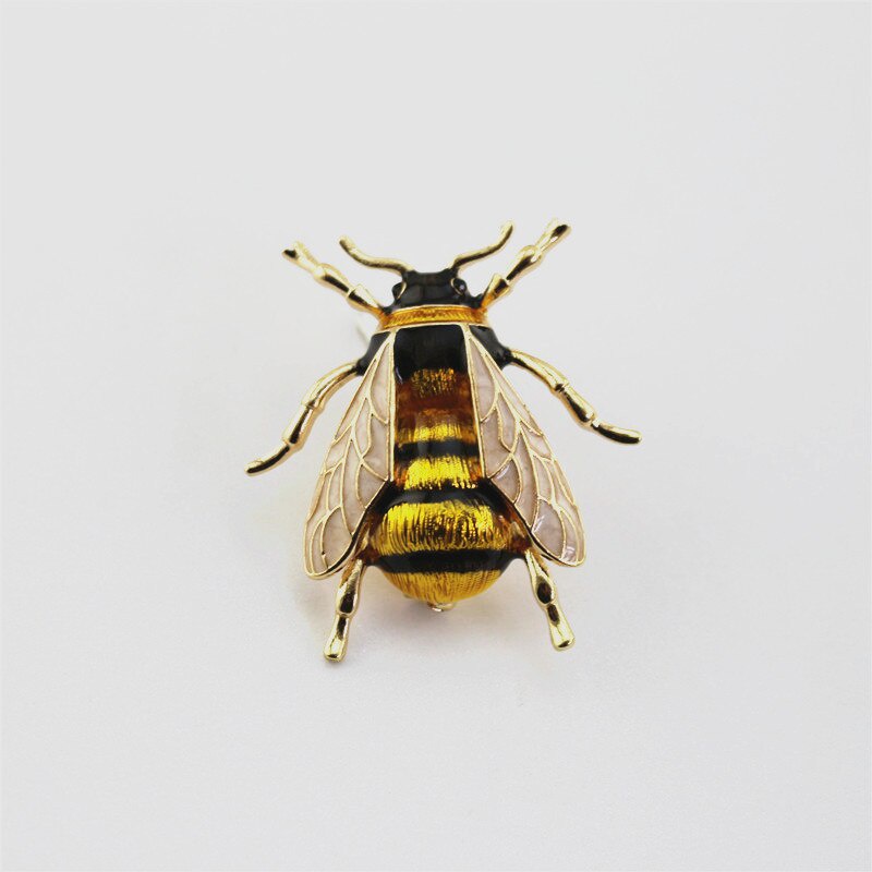 New Arrival Fashion Enamel Bumblebee Brooches Women Alloy Yellow
