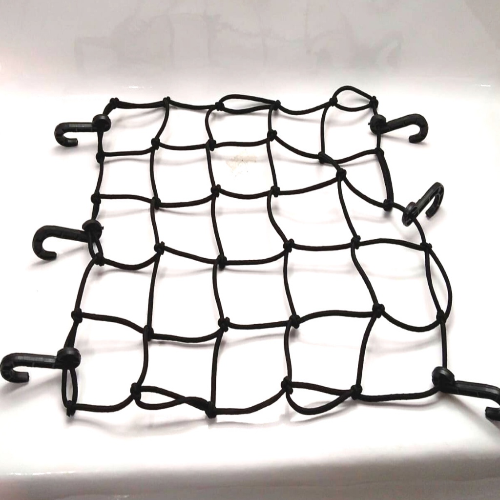 Rede Elástica Aranha Capacete e Bagageiro de MOTO Preta