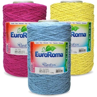 Barbante Euroroma Colorido nº6 1,8Kg Cores 200 à 810 em Oferta na Shopee